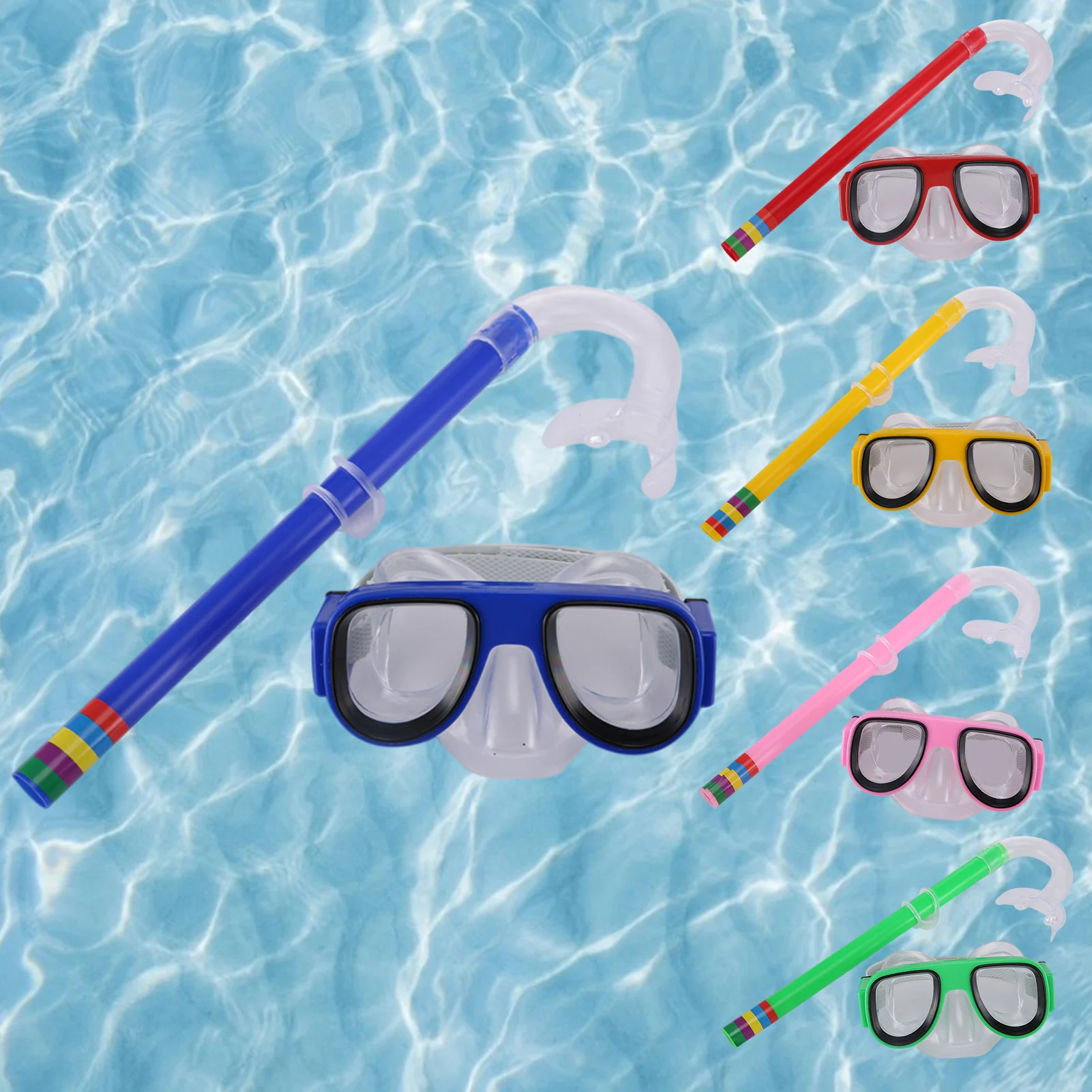 Swimming Goggles Children Snorkeling Gear Kids Diving Mask Set Junior Kids Anti-fog UV Protection Snorkel Set swimming goggles