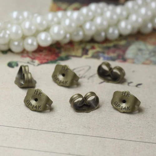 

2000pcs vintage bronze with 5*7mm earring back earring accessories
