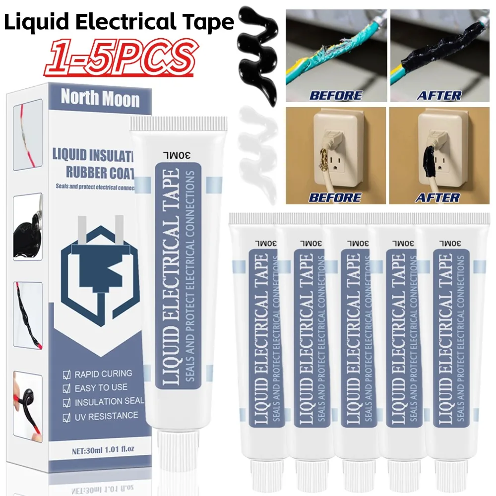 Liquid Insulating Tape 1-5PCS Repair Electrical Wire Cable Coat Fix Line Glue Fast Dry Hardware Cable Liquid Insulation Paste