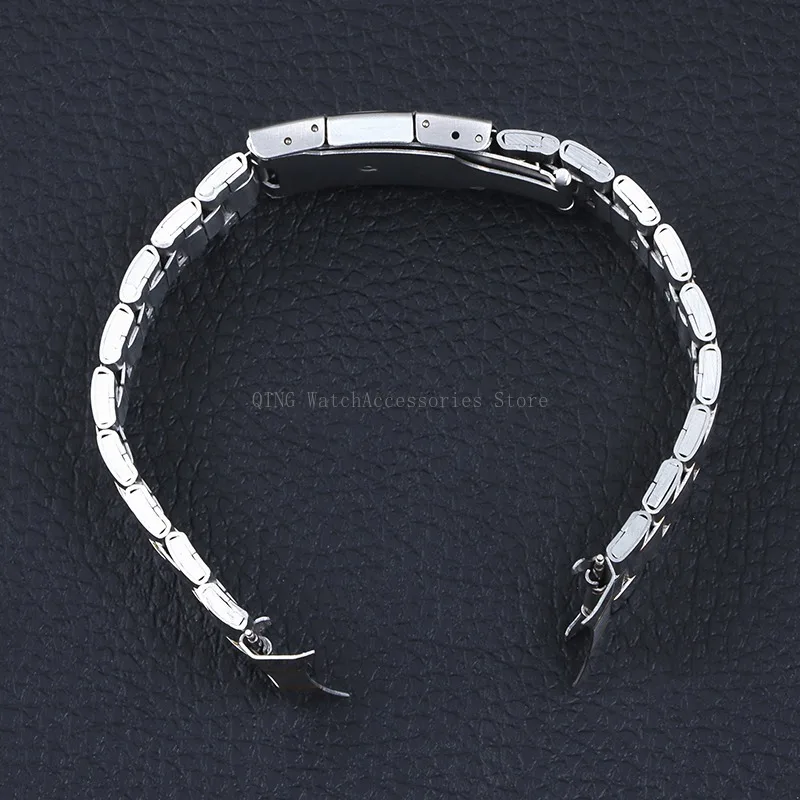 Stainless Steel Sport Strap - Elegant Metal Watchband Replacement Accessory