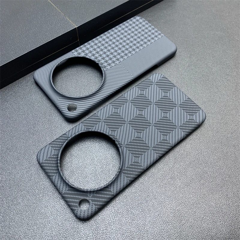 Luxury Kevlar Textured Checkerboard Ultra-Thin Shockproof Back Cover Case