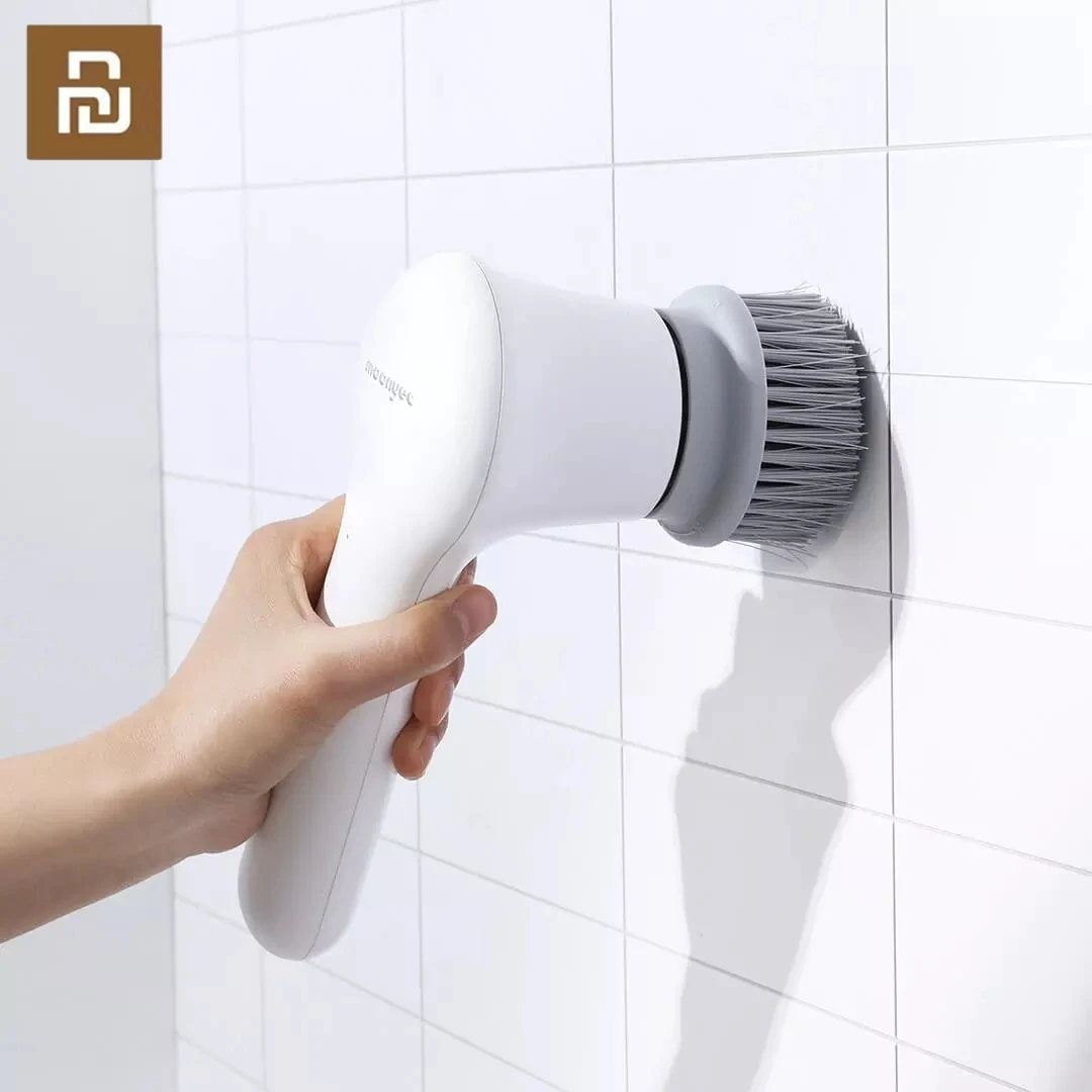 

Youpin MoonYee Беспроводная ручная электрическая щетка для чистки IPX7 Водонепроницаемая долгий срок службы батареи сменная щетка кухонные инструменты для чистки