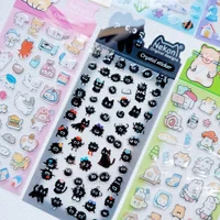 NEKONI креативные животные мультяшные хрустальные наклейки Скрапбукинг DIY журналы канцелярские принадлежности дневник милые наклейки школьные принадлежности — изображение 4