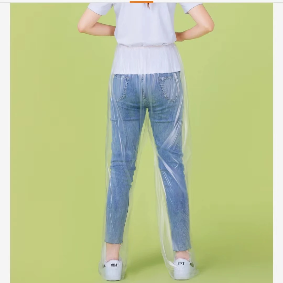 Disposable rain pants Disposable Waterproof Pants Suitable for Riders of Motorcycle Scooter Bike in Raining Days Feet-wrapped Rain Pants