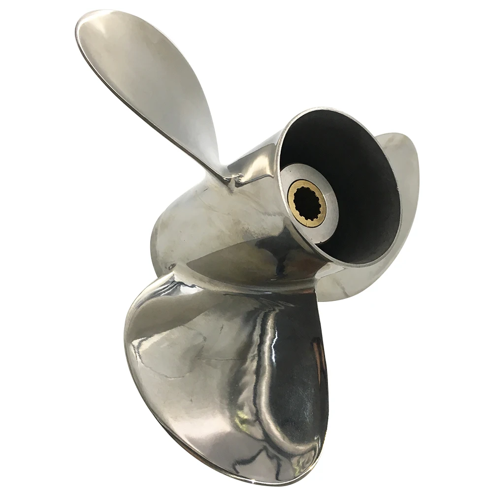 

Boat Propeller 9.25x11 for Mercury 9.9HP-15HP 3 Blades Stainless Steel Prop SS 14 Tooth RH OEM NO: 48-897754A11 9 1/4x11