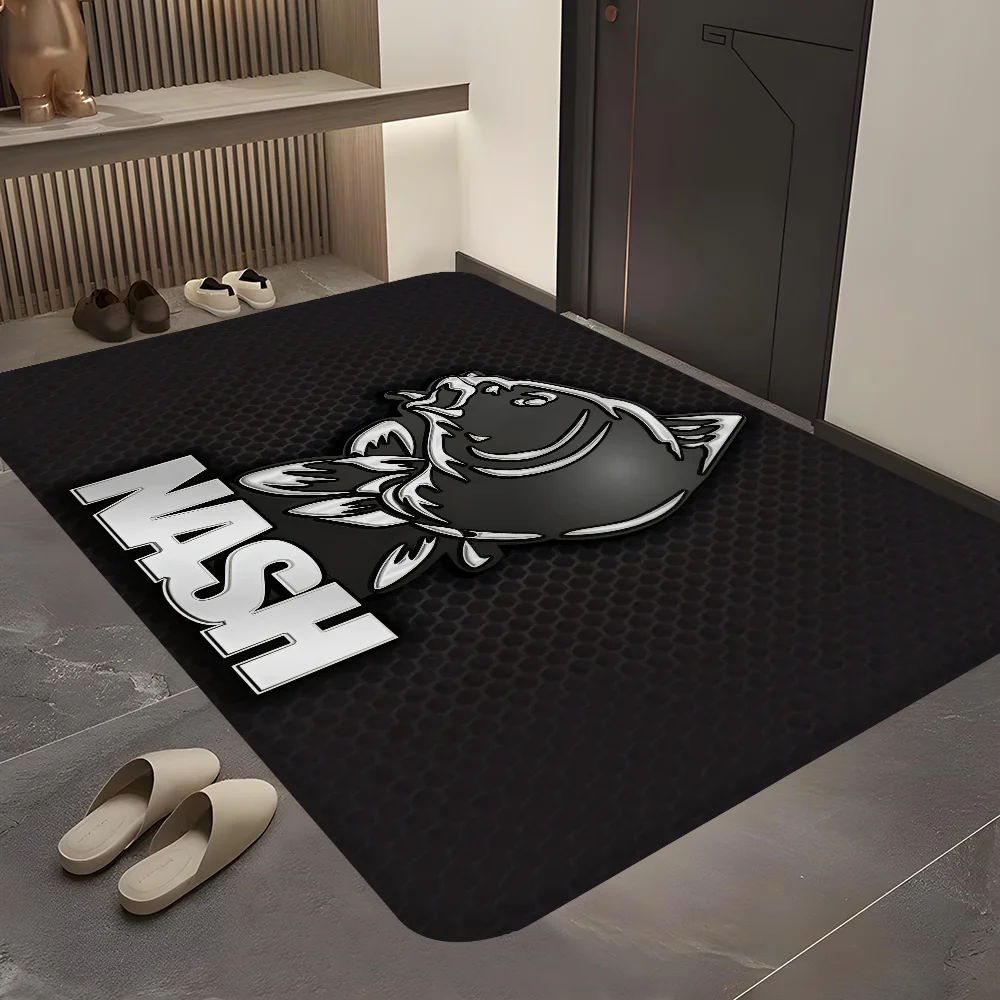 Floor mat non slip mat fun doormat door mat Nash fishing floor mat bathroom mat kids room bedroom decoration balcony anti slip doormat living room bedside area rugs