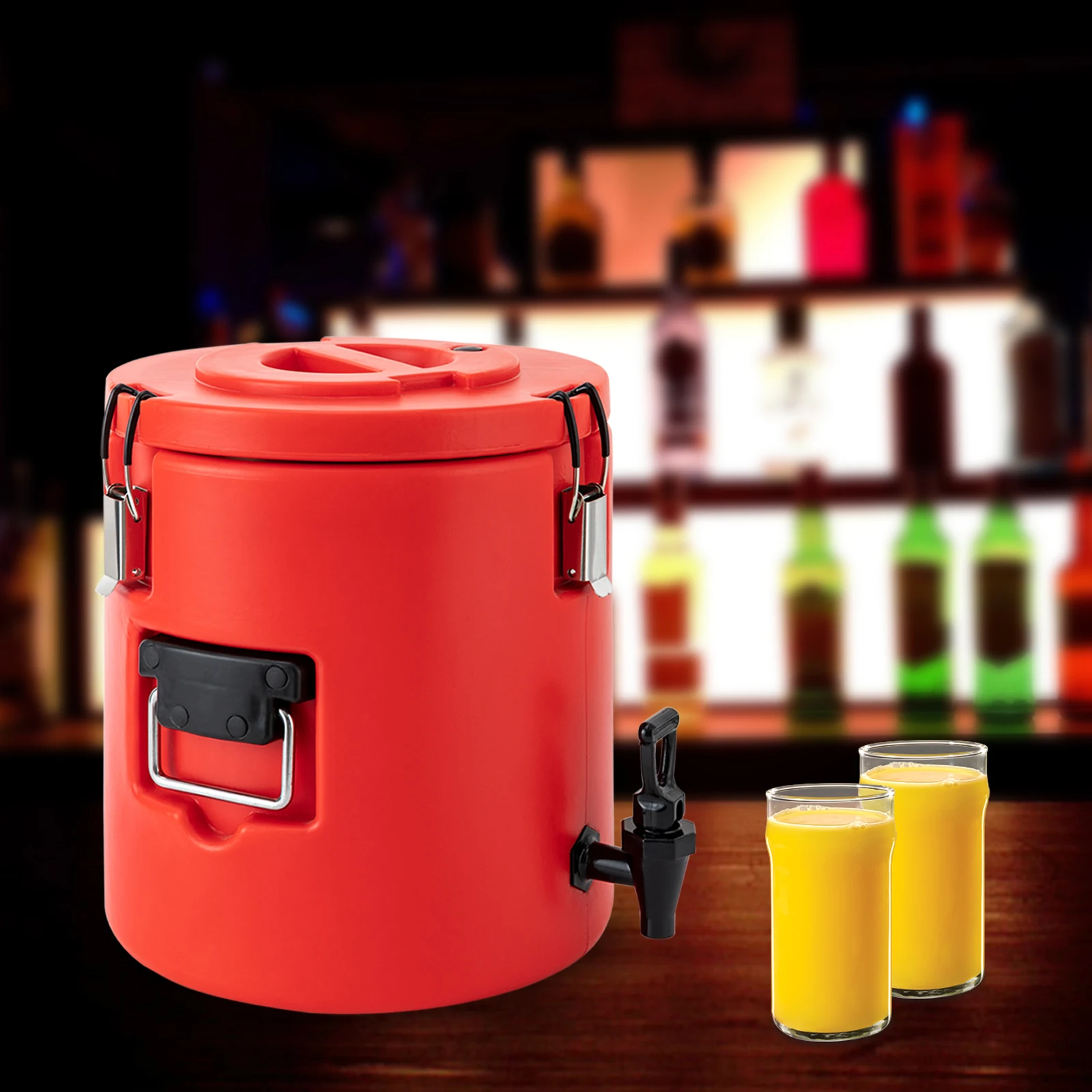 

Stainless-Steel Insulated Thermal Hot and Cold Beverage Dispenser With Lid 15L
