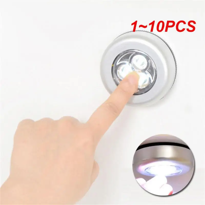 

1~10PCS Use Stick Wall Light Touch Control Round Lamp Push Stick On Lamp Rechargeable Night Light For Home Kitchen Bedroom