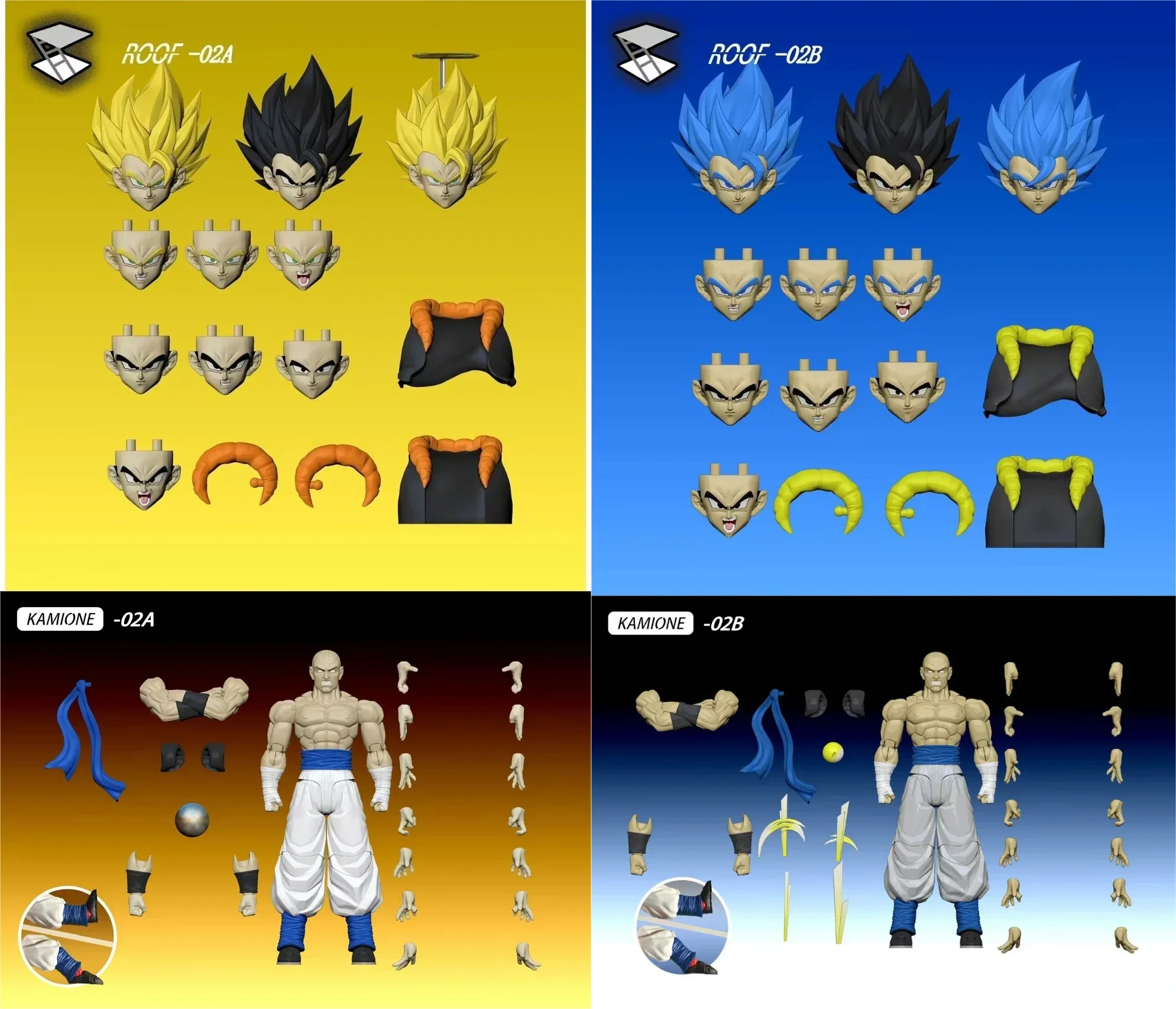 新しい Tonsenarttoys Kamione 02A 02B ドラゴンボール Z ゴジタ SHF
