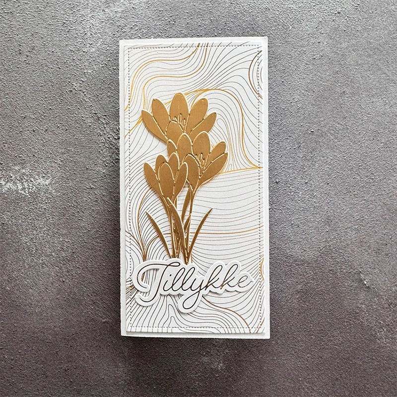 Smukke Krokusser Billedramme DIY 스크랩북 카드 A7 선물 카드 봉투 캘린더 사진 앨범 일기용 금속 커팅 다이즈 새로운 2026