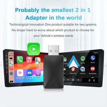 Adattatore Wireless Android Auto, Nuovissimo Mini Box Smart AI per Auto, da Android Auto Cablato a Wireless, Dongle USB per Toyota e Volvo