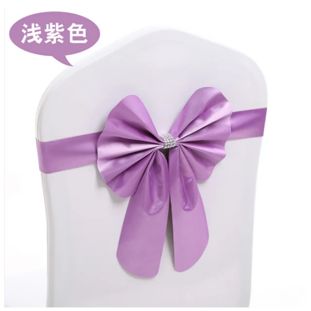10Db Szék Szárnyak Nyakkendő Szatén Csomó Borítás Háttámla Színes Szalagszalag Íj A Szállodai Bankett Esküvői Rendezvények Dekorációhoz - Image 2