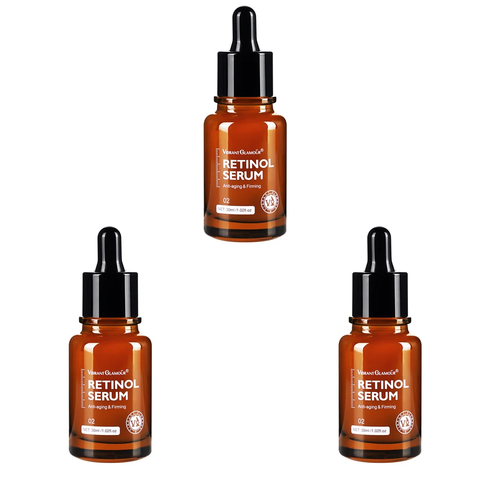 VIBRANT GLAMOUR Set Crema Viso al Retinolo + Siero Viso + Siero Occhi Nutriente Rinfrescante per Borse sotto gli Occhi Idratante Crema per la Pelle - immagine 2