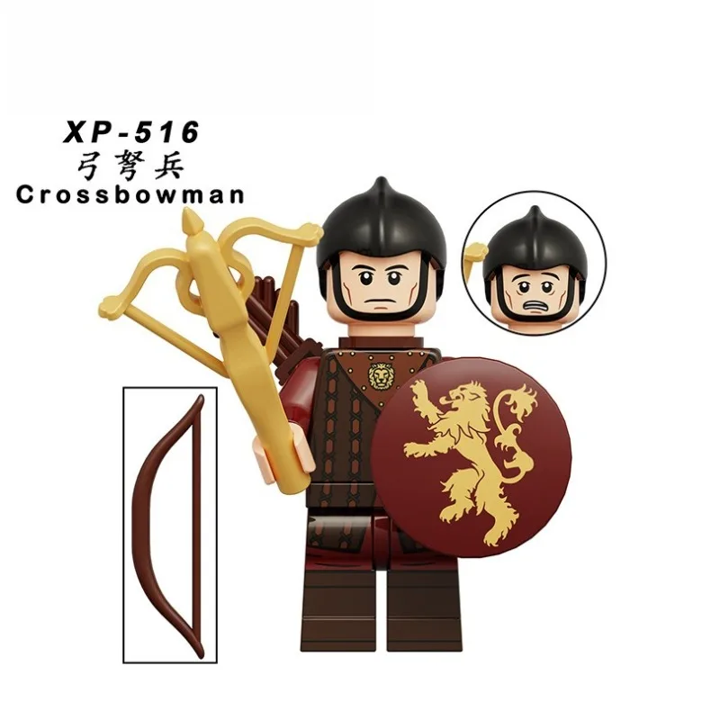 Mini Mittelalterliche Soldaten-Bausteine, Humanoide Puppen, MOC Actionfiguren, Zusammengebaute Spielzeuge, Krabbelfiguren, Pädagogisches Kinderspielzeug – Detail 3