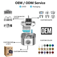 108oz/ 3.2L Wireless Cat Water Fountain Stainless Steel Battery Operated 4000mah Rechargeable & Faucet Pet Water Fountain 2