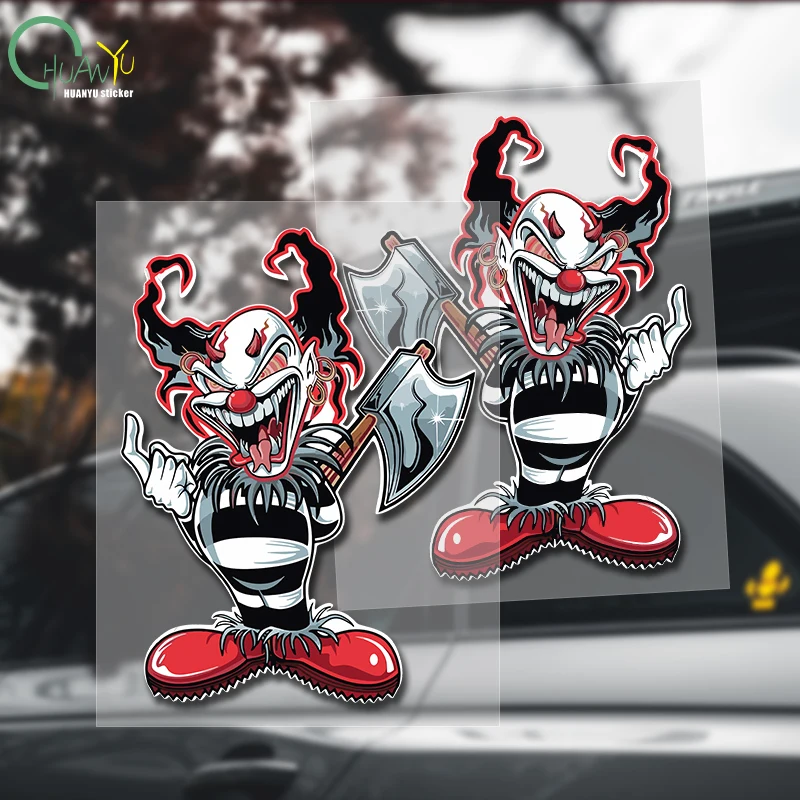 Exterior Accessories Interesting Evil Clown Car Sticker Cover Scratches Waterproof Decal PVC - detail 13