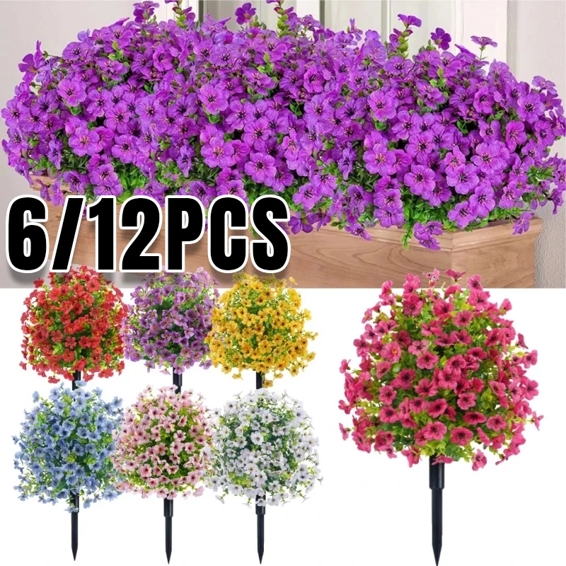 Künstliche Blumen für den Außenbereich, UV-beständig, künstliche Pflanzen für den Außenbereich, Hochzeit, Innenbereich, Küche, Bauernhaus-Dekoration, künstlich