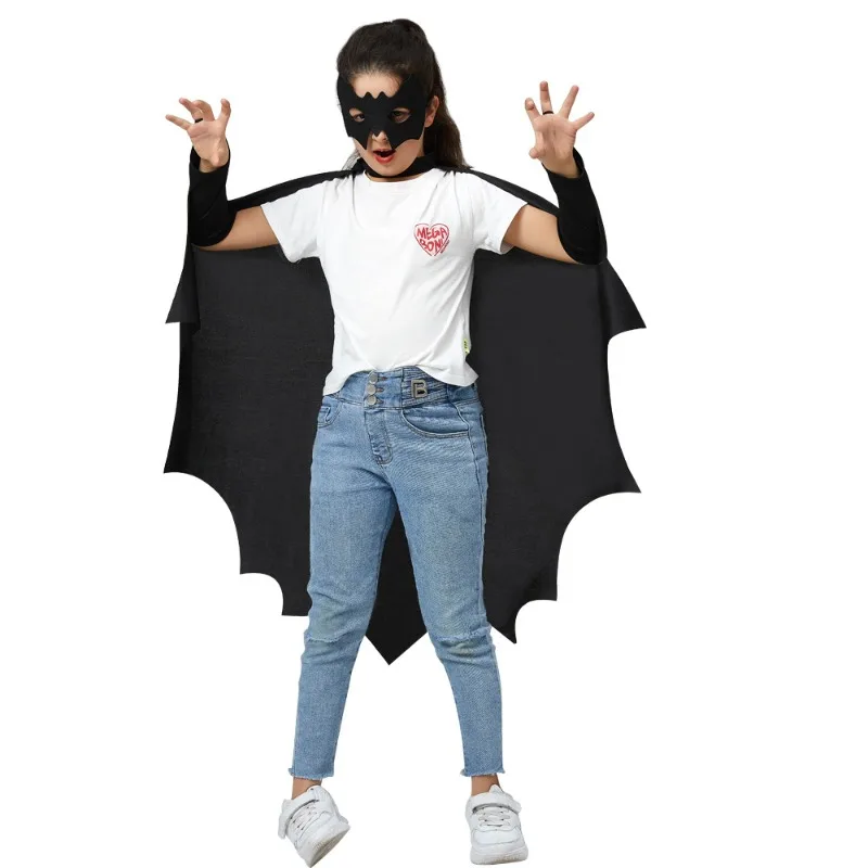 Cape Chauve-souris Vampire Pour Enfant – Déguisement Halloween, Taille Unique 4-12 Ans