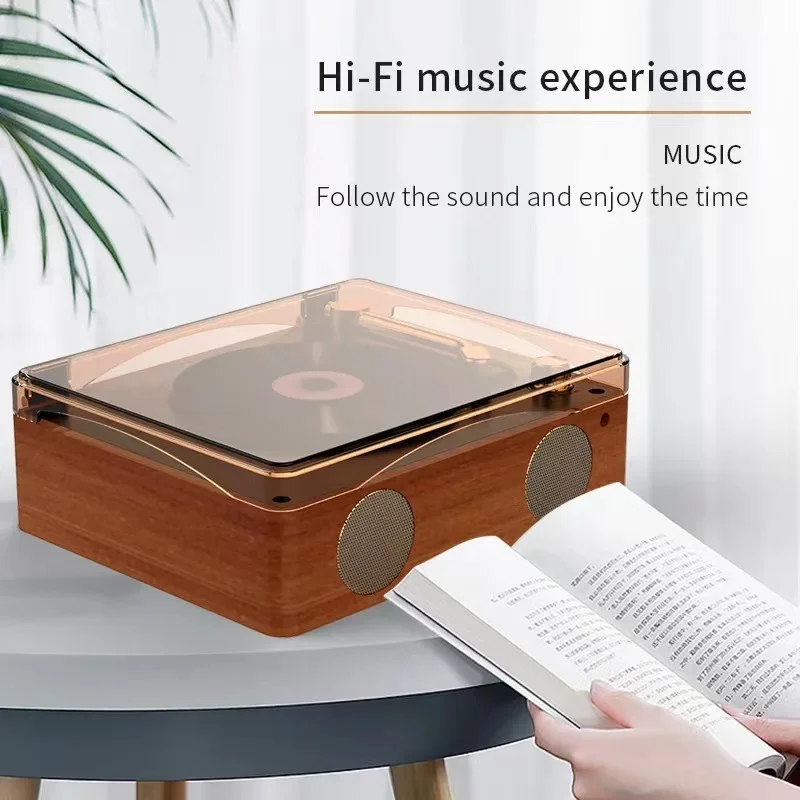 레트로 하이파이 스테레오 CD 플레이어, 충전식 적외선 리모컨, 휴대용 무손실 음악 플레이어, 내장 블루투스 스피커