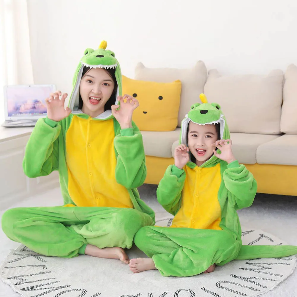 Kigurumi Pajamas for Women Kids Winter Halloween Clothing Adult Children's Pijamas Boys Animal Jumpsuit Winter Girls Onesies