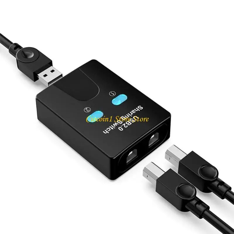 A3PC USB2.0 수동 공유 스위칭 프린터 공유 장치 USB 허브 2 in 1 Out