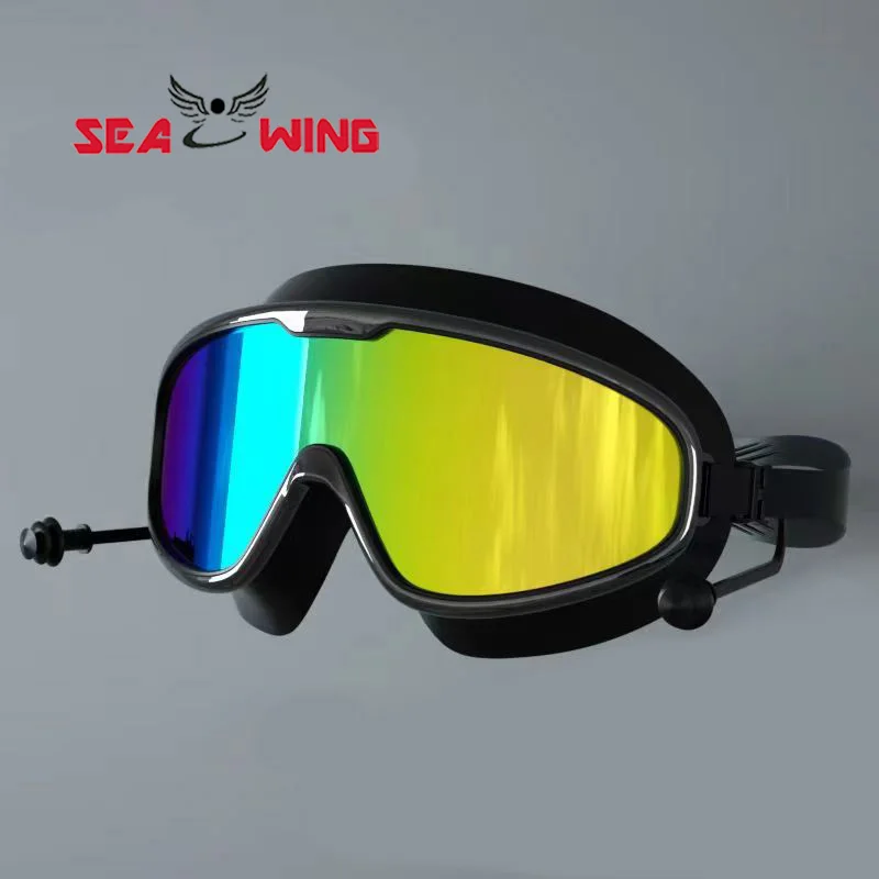 цена Hot selling electroplated colorful swimming goggles, high-definition waterproof and anti fog swimming goggles for men and women