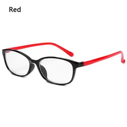 Kids Blue Light Blocking Square Computer Glasses - Clear Lens Optical Eyewear (Red)