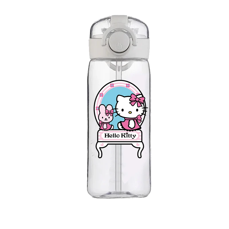 Hello Kitty  Cup Clear Brand High Quality Water Bottle Outdoor Sport Leak Proof Cute Plastic School Water Bottle for Kids 400ML 3