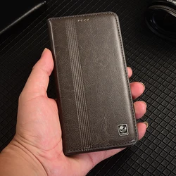 Premium Genuine Leather Flip Wallet Phone Cover for Oukitel WP21 Ultra (Grey)