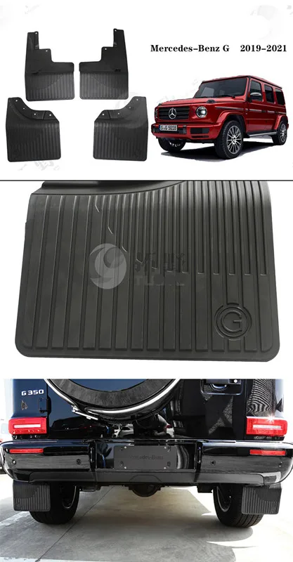 Rhegene New Mudflaps for Mercedes Benz GLE 2015-2016 (ランニングボード搭載車) 前後泥フラップガードセットキット 4X For Mercedes Benz G-Class G500⁄G63⁄G550⁄G350 W463 W461 W464