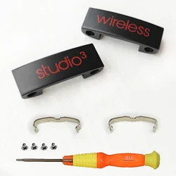 Premium Replacement Metal Hinge Parts for Headphone Headband Repair Kit (Black-Red)