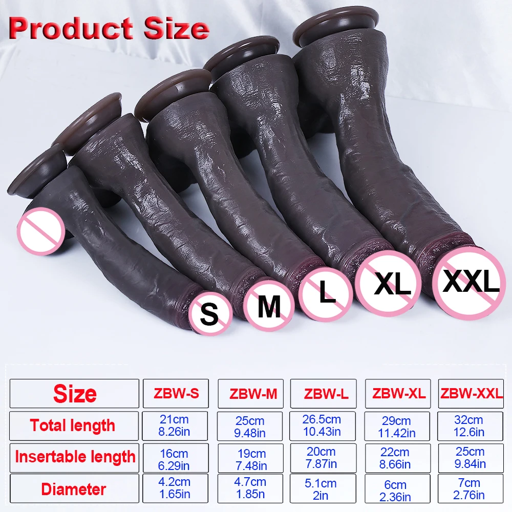 Super Real Skin Penis Realistic Dildo Soft Flexible Huge Cock Suction Cup Adult Sex Toys for Woman Masturbation Anal Dick