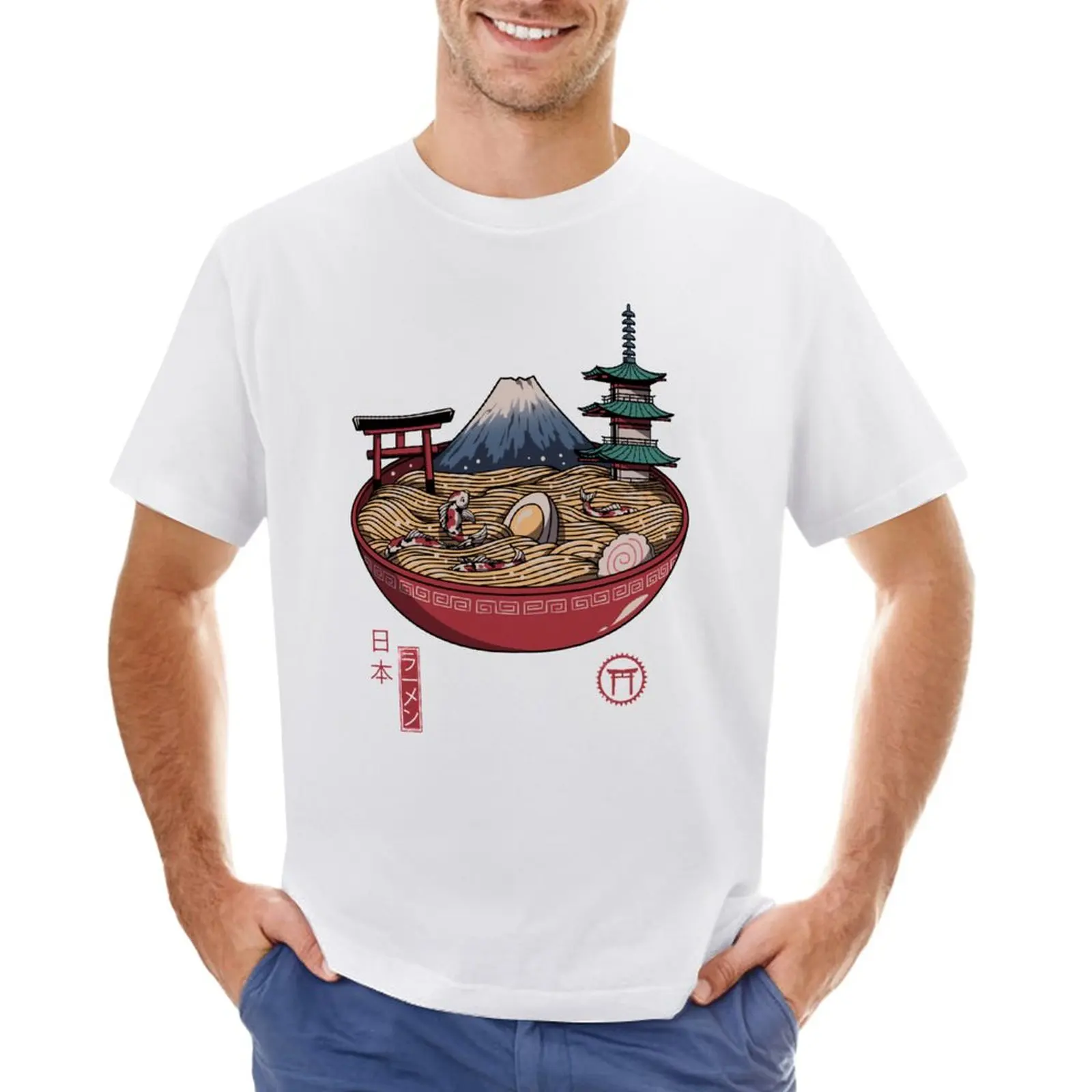 

A Japanese Ramen T-Shirt heavyweights blacks vintage Aesthetic clothing big and tall t shirts for men