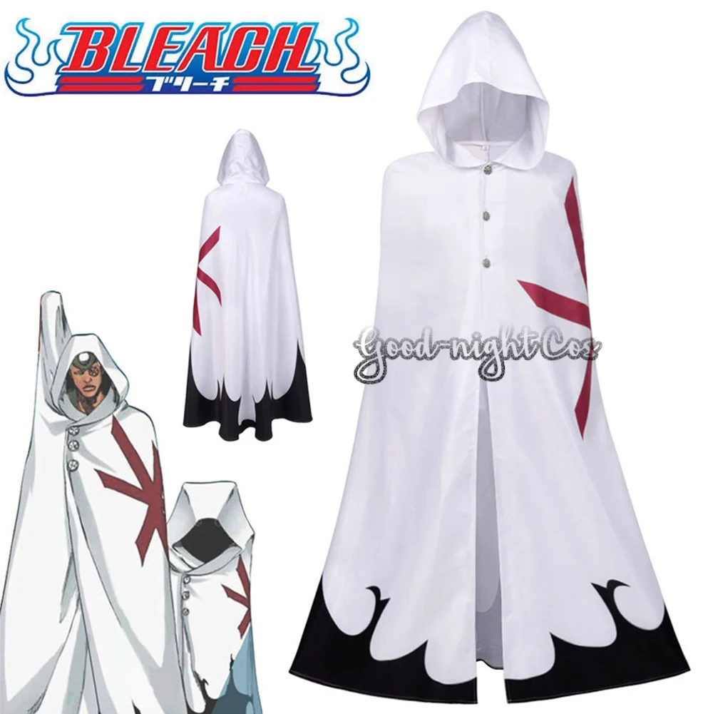 

Anime Bleach Stern Ritter Cosplay Cloak Costume Thousand Year Blood War Jugram Haschwalth White Ishida Uryuu Cape Uniform