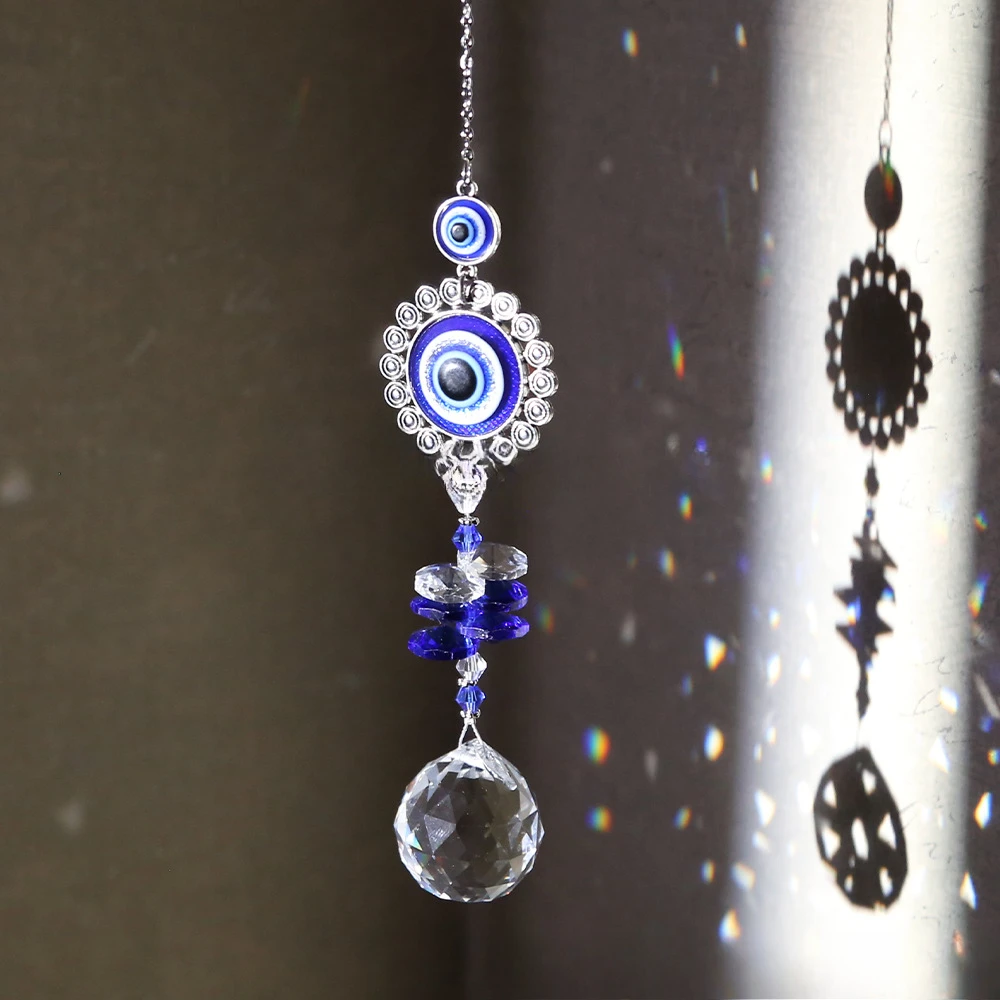 Butterfly Devil's Eye Crystal Pendant Family Outdoor Garden Decoration