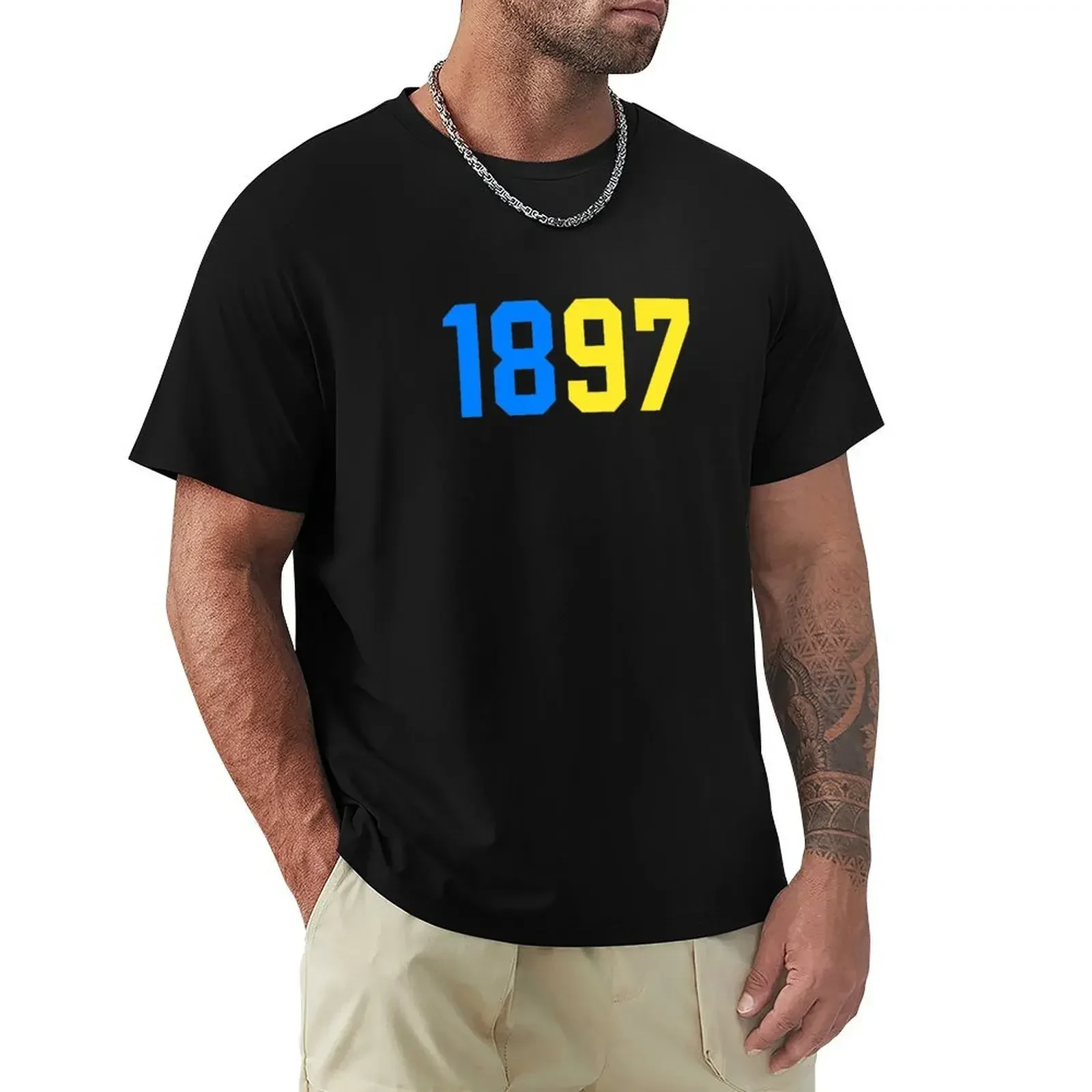 

1897 Union SG Blue Yellow T-shirt quick-drying boys whites tees plain t shirts men
