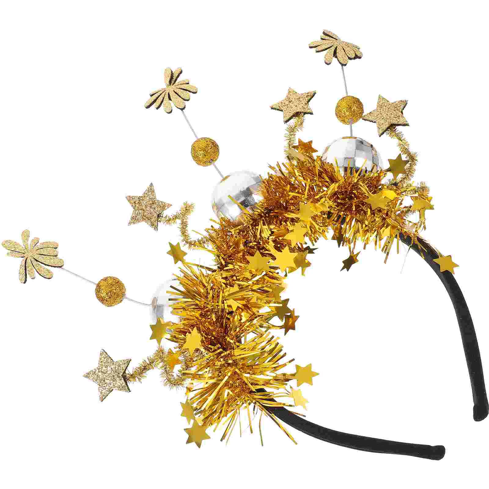 

Повязка на голову с новым годом 2024, повязка на голову с блестящими звездами и блестками, повязка на голову со звездой, фейерверк, обруч для волос, новогодний костюм для вечеринки, головной убор