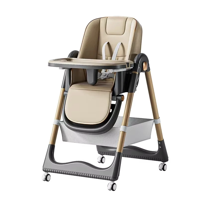 New Children's dining chair Multifunctional baby dining chair with wheels can be adjusted in height kids