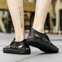New Summer Breathable Men Sandals Fashion Roman Sandals Handmade Leather Men Casual Shoes Platform Outdoor Men's Beach Sandals - Image 5