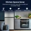 3.2Cu.Ft Mini Fridge with Freezer, 2 Door Compact Refrigerator, Small Fridge with 7 Level Thermostat LED Light, Small Refrigerat 2