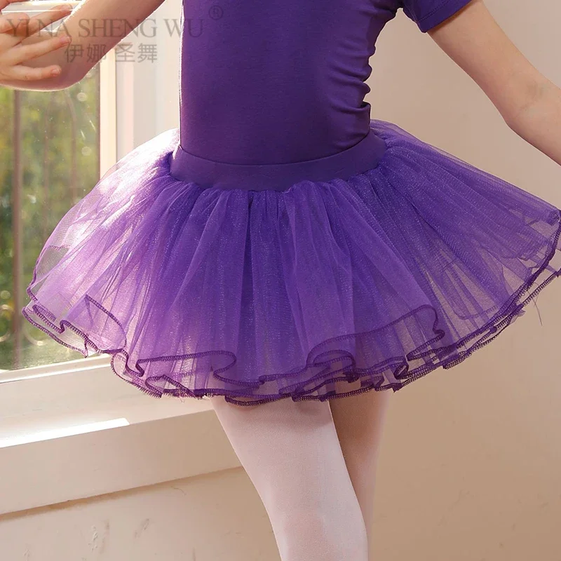 Girls Ballet Tutu Skirt 4 Layers Mesh Yarn Tulle Ballet Dance Short ballet skirts girls dance costumes tutu skirt