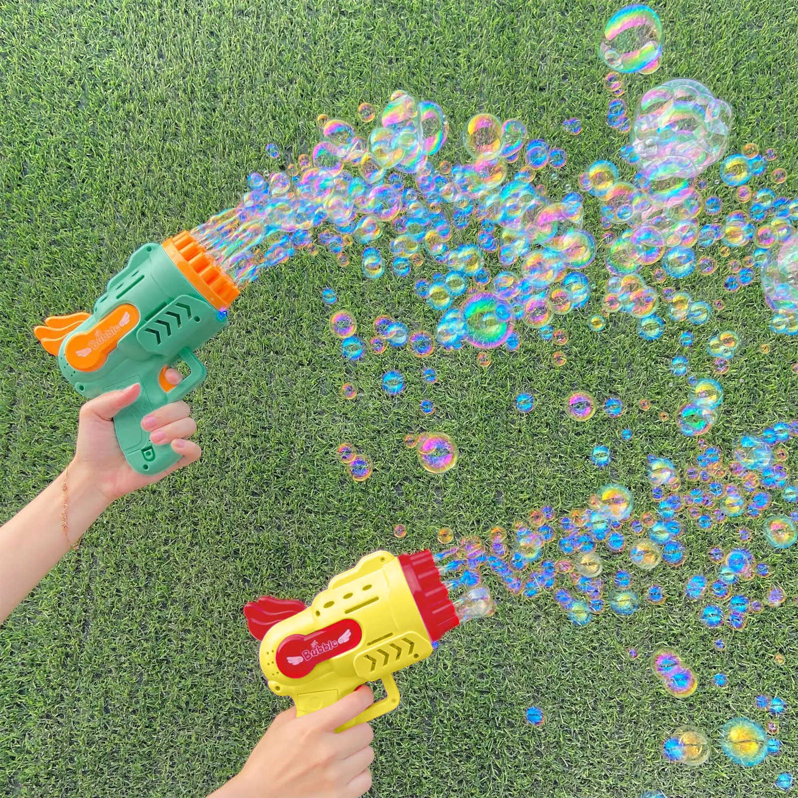 

Handheld Bubbles Maker Machine Toys For Kids 29 Hole Bubble Blaster Toy Automatic Bubble Guns For Summer Outdoor