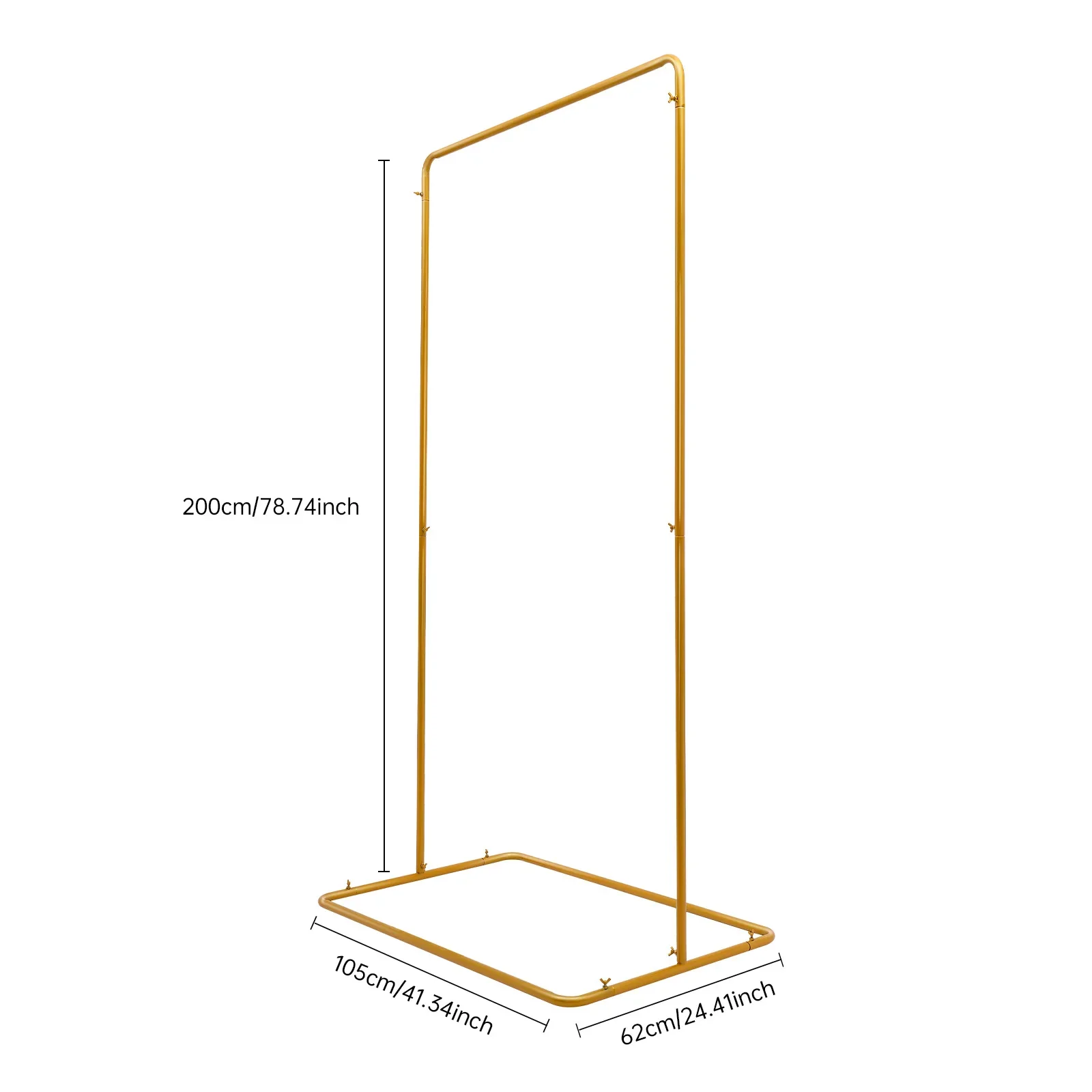 Hochzeitsbogen Rechteckiger Goldener Bogenrahmen Hintergrundständer Quadratischer Metallbogen für Hochzeitszeremonien mit Stabiler Basis – Detail 3
