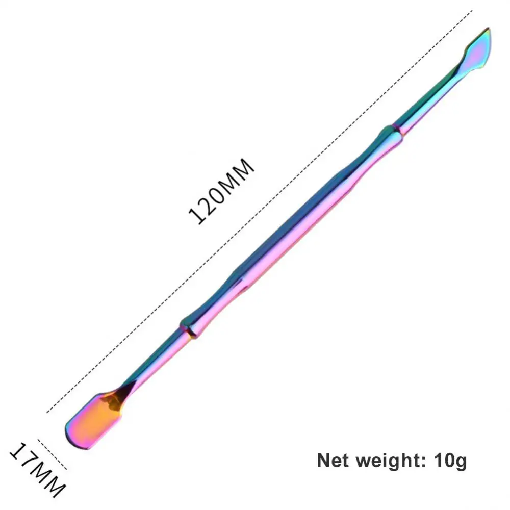 1Pcs Double-end Cuticle Pusher Dead Skin Remover Stainless Steel Nail Art Tools Pusher Pedicure Manicure Care Cleaner