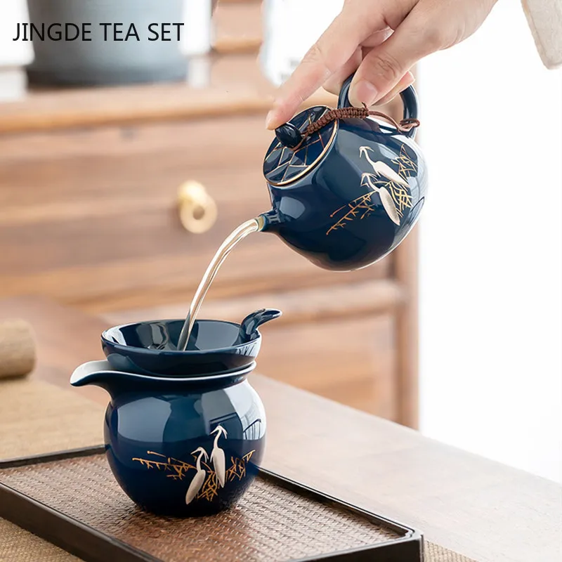 Classic Ceramic Travel Tea Set with infuser
