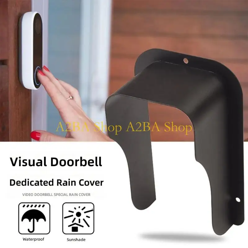 A2BA Robusts 실외 장착 커버 무선 초인종 버튼용 비바람에 견디는 커버로 태양과 비로부터 완벽한 보호 제공