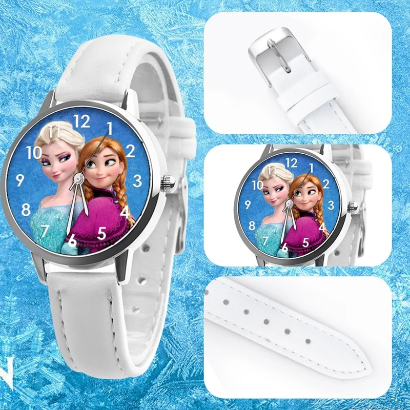 Disney Frozen Snow Princess Elsa Kids Watches Girls Children Watch Boys Gift Clock Women Sport Wrist Relogio Feminino 3