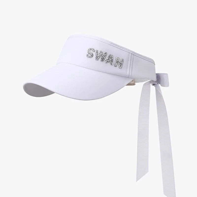 Swan golf cap for women new sunscreen sun visor stretch hat ladies high quality outdoor sports tennis empty top caps