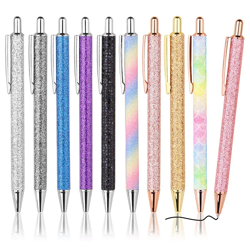 

500Pcs Ballpoint Pens Comfortable Writing Pens Metal Retractable Pretty Journaling Pens Black Ink 1.0 mm Gift Pens Cute Pens