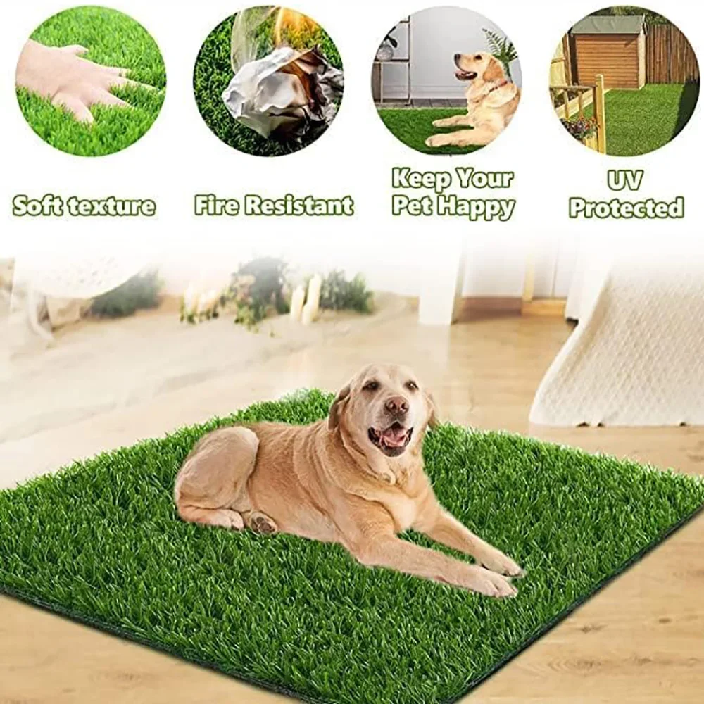 Dog Grass Pee Pad For Balcony Deluxe Dog Grass Potty Pad With Tray